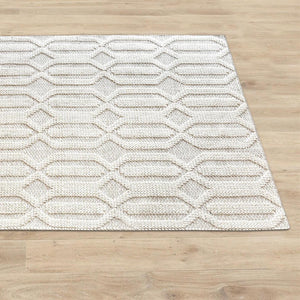 Yerra Modern Chunky Weave Off White Rug - Staunton and Henry