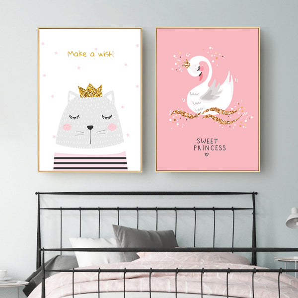 Cute Girls Room Wall Art With Frame - Staunton and Henry