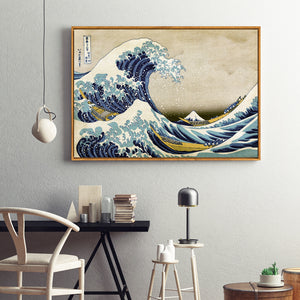 Japanese Wave Wall Art With Frame - Staunton and Henry