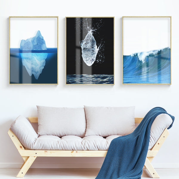 Transparent Ocean Wall Art With Frame - Staunton and Henry