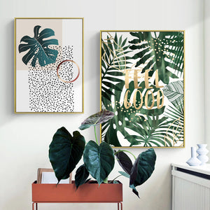 Modern Green Leaf Wall Art With Frame - Staunton and Henry