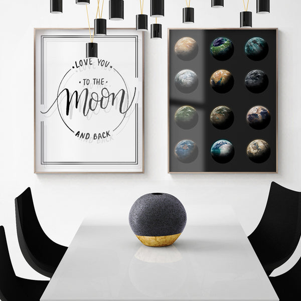 Transparent Moon Wall Art With Frame - Staunton and Henry
