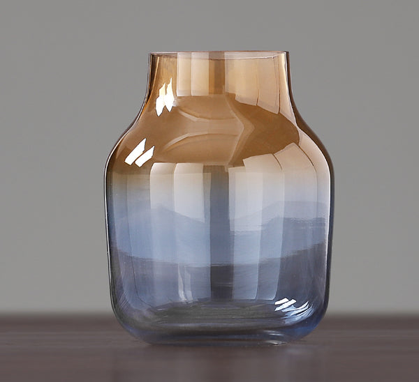 Blue and Bronze Glass Vase - Staunton and Henry
