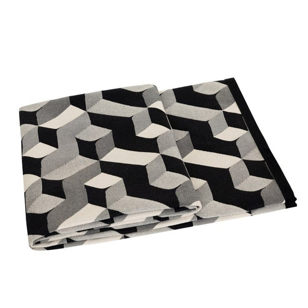 Black And White Pattern Bed Cushion Set - Staunton and Henry