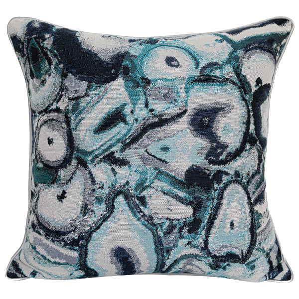 Grey And Blue Agate Pattern Bed Cushion Set - Staunton and Henry