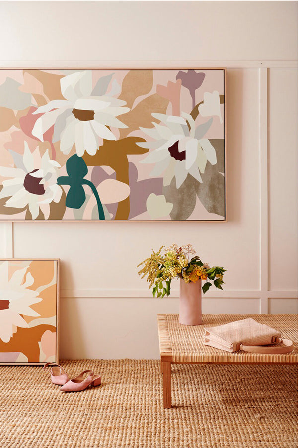 Colorful Flower Wall Art With Frame - Staunton and Henry