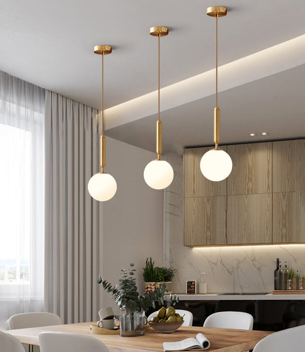 Dimpled Glass Globe Pendant Light - Staunton and Henry