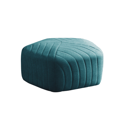 Modern Velvet Hexagon Ottoman - Staunton and Henry