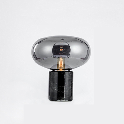 Joelle Oval Glass and Marble Table Lamp - Staunton and Henry