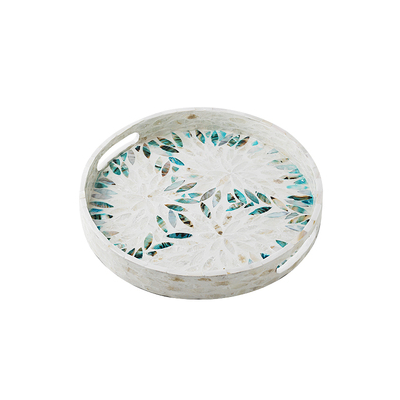 Mother of Pearl Floral Round Tray - Staunton and Henry