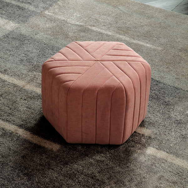 Modern Velvet Hexagon Ottoman - Staunton and Henry