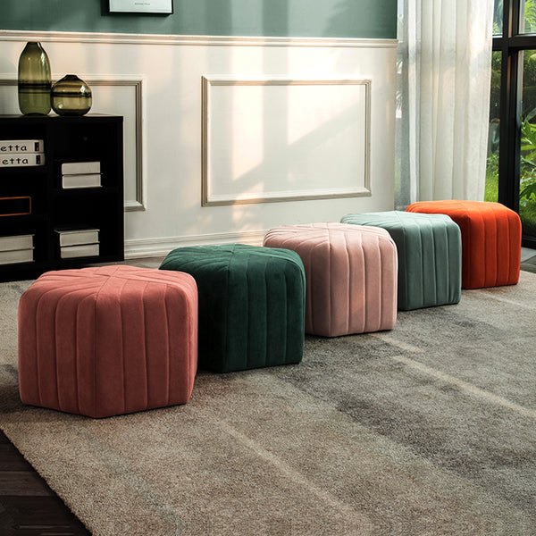 Modern Velvet Hexagon Ottoman - Staunton and Henry