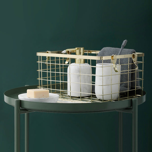 Square Gold Storage Basket - Staunton and Henry