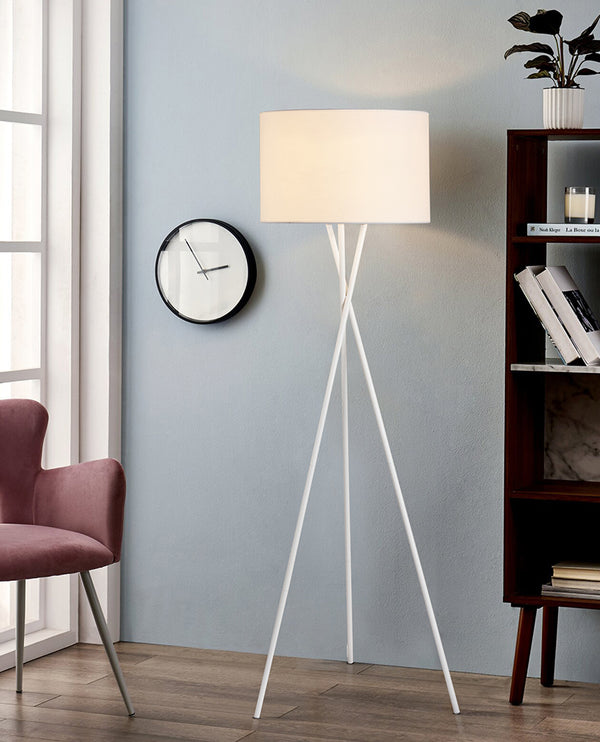 Miro White Tripod Floor Lamp - Staunton and Henry