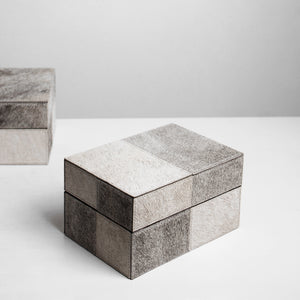 Cowhide Grey Jewellery Box - Staunton and Henry