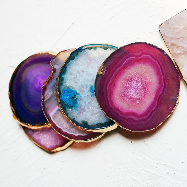 Agate Drink Coasters - Staunton and Henry