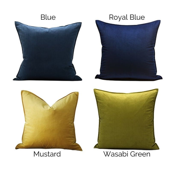 Anais Velvet Plain Throw Cushions - Staunton and Henry