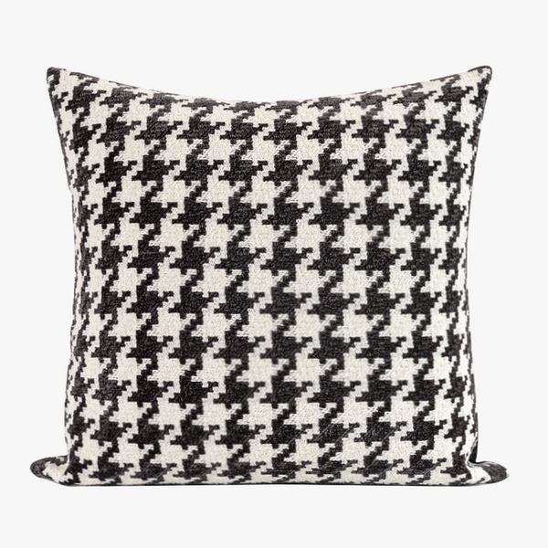 Hounds Tooth Pattern Throw Cushion - Staunton and Henry