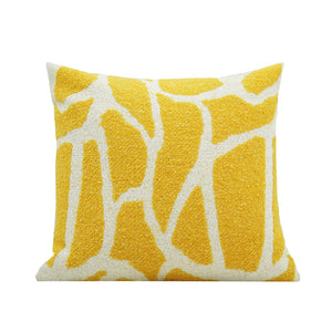 Camille Jacquard Yellow and White Throw Cushion - Staunton and Henry