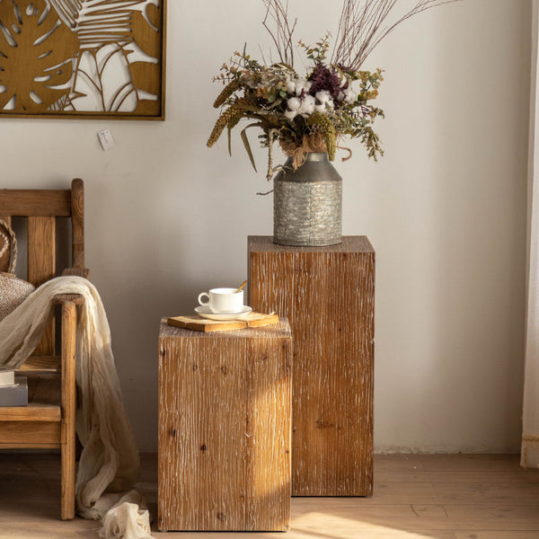 Wooden Block Side Table - Staunton and Henry