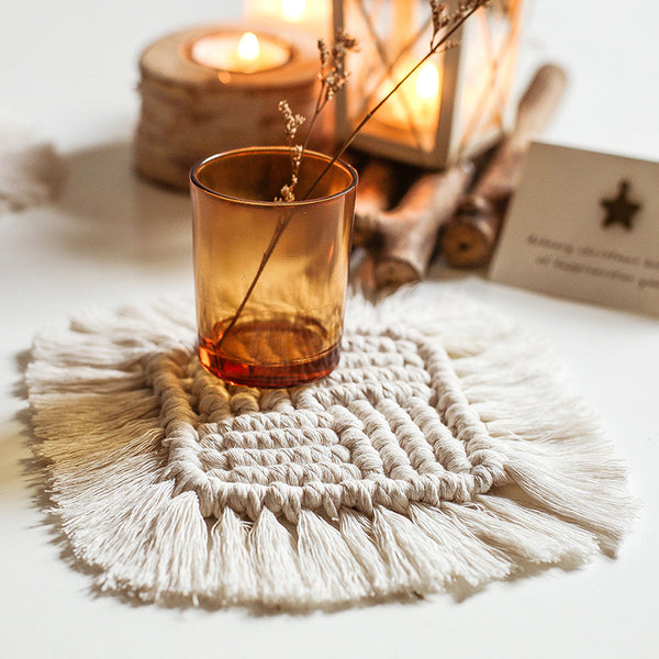 Macrame Coaster With Tassels - Staunton and Henry