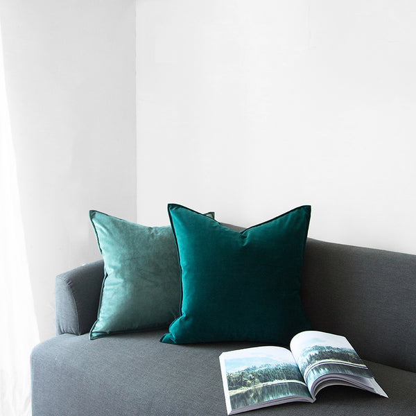 Anais Velvet Plain Throw Cushions - Staunton and Henry