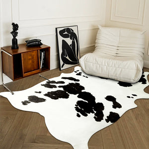 Premium White with Black Spots Faux Cowhide Rug - Staunton and Henry