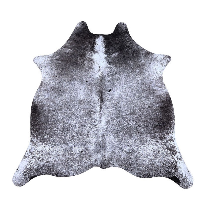 Buy Premium Black Speckled Faux Cowhide Rug at 30% Off Retail