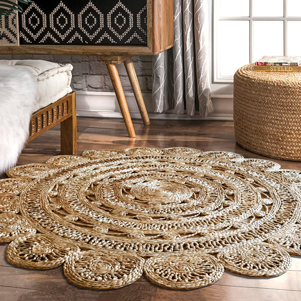 Rosetta Round Hemp Rug - Staunton and Henry