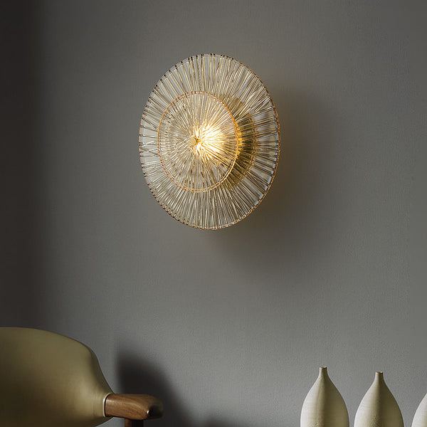 Flora Round Glass and Gold Wall Light - Staunton and Henry