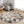 Load image into Gallery viewer, Grey and White Patchwork Round Cowhide Rug - Staunton and Henry