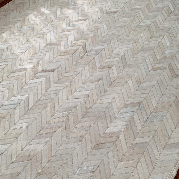 Cream Patchwork Cowhide Rug - Staunton and Henry