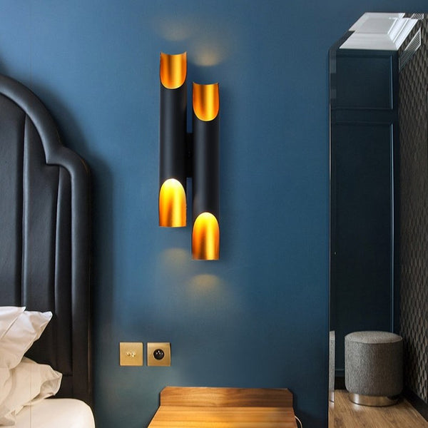 Black and Gold Wall Light - Staunton and Henry