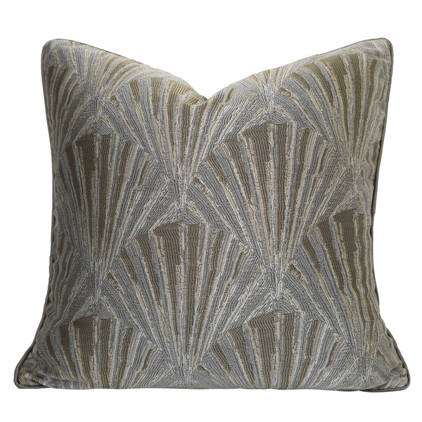 Bronze and Grey Modern Oriental Throw Cushions - Staunton and Henry