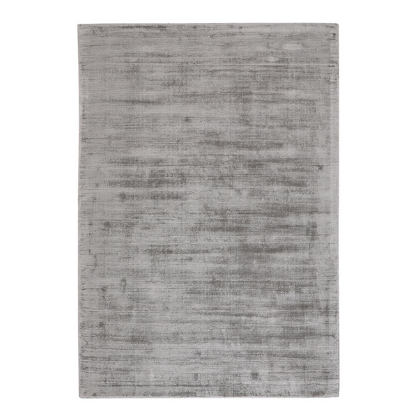 Amir Silver Gray Abstract Viscose Rug - Staunton and Henry
