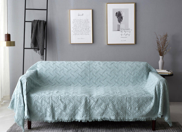 Nordic Muted Color Cotton Throw Blanket - Staunton and Henry