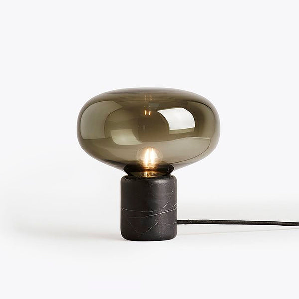Joelle Oval Glass and Marble Table Lamp - Staunton and Henry