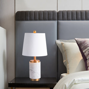 Marble Table Lamp With Gold Trim - Staunton and Henry