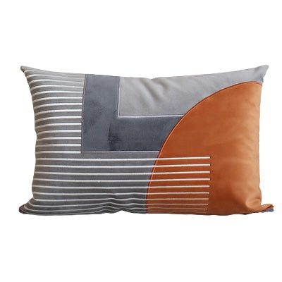 Modern Steel Blue and Gray Throw Cushion - Staunton and Henry