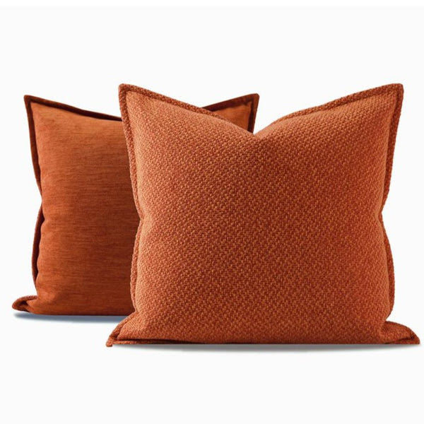 Woven Burnt Orange Throw Cushion - Staunton and Henry