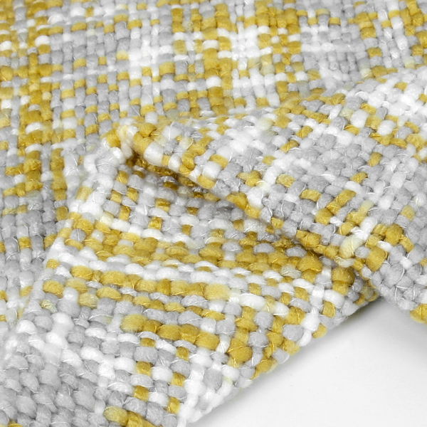 Yellow & Grey Throw Blanket with Tassles - Staunton and Henry