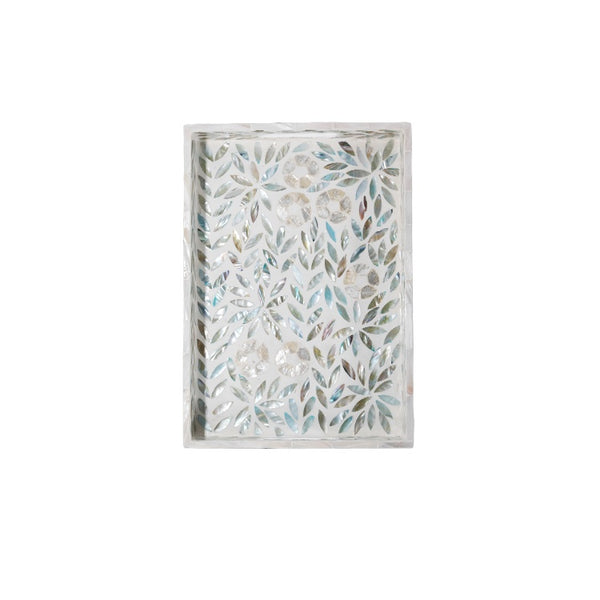 Jose Mother of Pearl White Rectangle Tray - Staunton and Henry