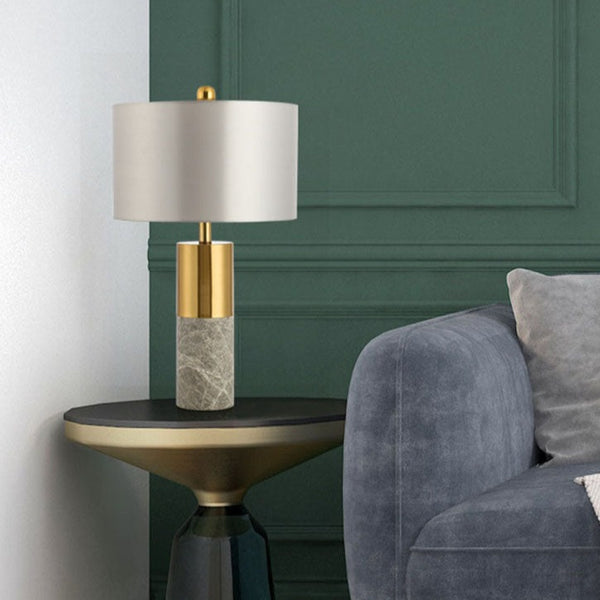 Uma Marble Table Lamp With Gold Trim - Staunton and Henry