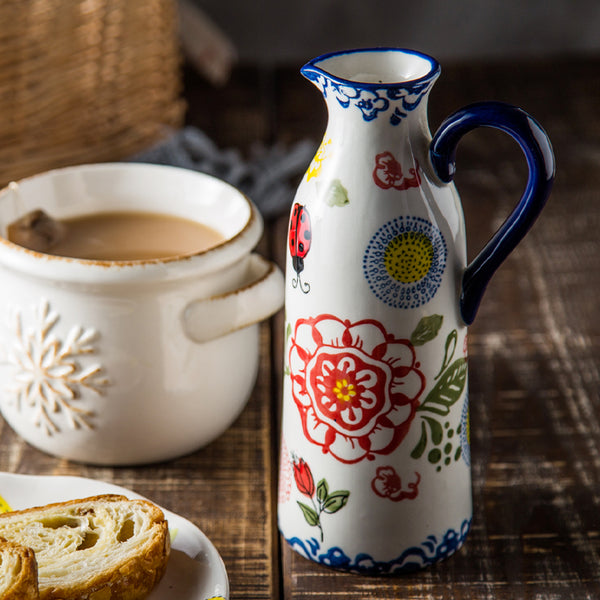 Hilda Hand Painted Ceramic Water Jug - Staunton and Henry