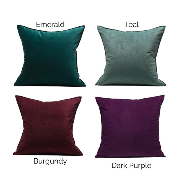 Anais Velvet Plain Throw Cushions - Staunton and Henry