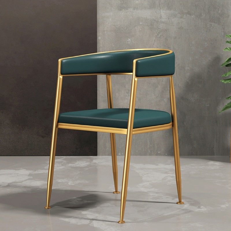 Leather dining chairs with gold legs hot sale