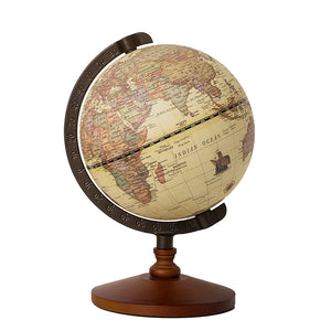 Vintage Style World Globe with Wooden Stand - Staunton and Henry