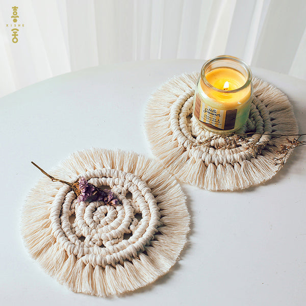 Macrame Coaster With Tassels - Staunton and Henry