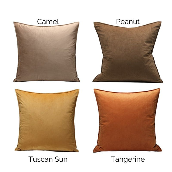 Anais Velvet Plain Throw Cushions - Staunton and Henry