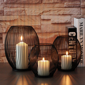 Black Cage Lantern Candle Holder - Staunton and Henry